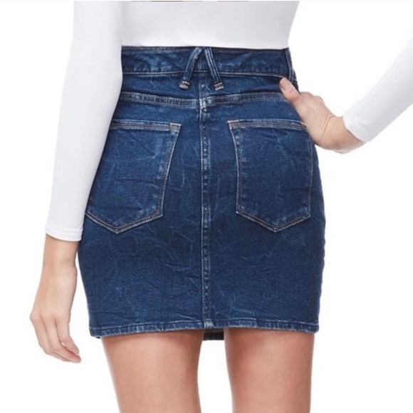 NWT! GOOD AMERICAN The Denim Classic Mini Skirt - Picture 4 of 16